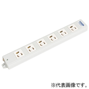 TERADA(寺田電機製作所) 【受注生産品】一括集中スイッチ付OAタップ 6口 接地2P15A125V抜止 一般プラグ付 VCTFコード3m XAT65013W