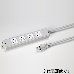 TERADA(寺田電機製作所) 【受注生産品】エコOAタップ 4口 接地2P15A125V平刃 EM-ECTFコード5m 一般プラグ付 XET40015W