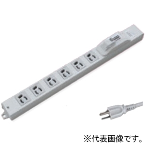 TERADA(寺田電機製作所) 【受注生産品】漏電ブレーカー付OAタップ 6口 接地2P15A125V抜止 VCTFコード5m 漏電ブレーカー15A XLB65015W