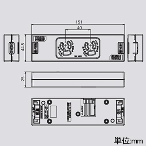 TERADA(寺田電機製作所) 常設露出コンセント 2口 接地2P15A125V抜止 アース付 常設露出コンセント 2口 接地2P15A125V抜止 アース付 XYR24W 画像2