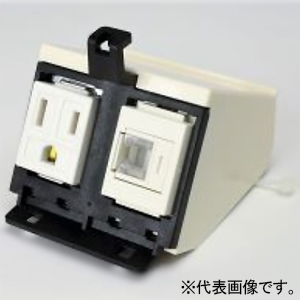 TERADA(寺田電機製作所) A側器具ブロック 複合器具ブロック 接地2P15A125V平刃×1+CAT6×1 CEA・CED用 バリアフリー対応 CEA90015A