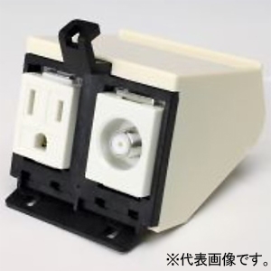 TERADA(寺田電機製作所) A側器具ブロック 複合器具ブロック 接地2P15A125V平刃×1+TV中継×1(4K/8K対応) CEA・CED用 バリアフリー対応 CEA90528A