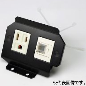 TERADA(寺田電機製作所) A側器具ブロック 複合器具ブロック 接地2P15A125V平刃×1+CAT6×1 CEC・CEE用 バリアフリー対応 CEC90012A