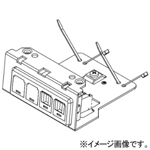 TERADA(寺田電機製作所) 情報(CAT5E)器具ブロック ≪テラコン≫ CAT5E×2 SRRシリーズ用 マルチタイプ SRR082