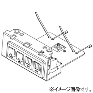 TERADA(寺田電機製作所) 電話+情報(CAT5E)器具ブロック ≪テラコン≫ CAT5E×2+TEL×2 SRRシリーズ用 マルチタイプ SRR230