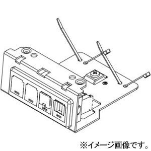 TERADA(寺田電機製作所) 電話+情報(CAT6)器具ブロック ≪テラコン≫ CAT6×1+TEL×1 SRRシリーズ用 マルチタイプ SRR240