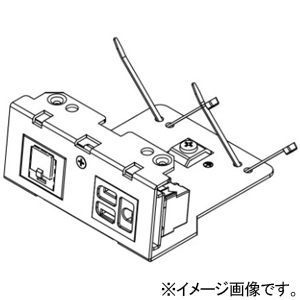 TERADA(寺田電機製作所) 複合器具ブロック ≪テラコン≫ 接地2P15A125V平刃×1+TEL×1 SSSシリーズ用 マルチタイプ SSS110