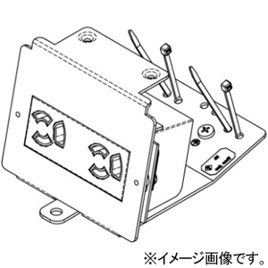 TERADA(寺田電機製作所) 電源器具ブロック ≪テラコン≫ 接地2P15A125V抜止×2 CERシリーズ用 マルチタイプ CER042