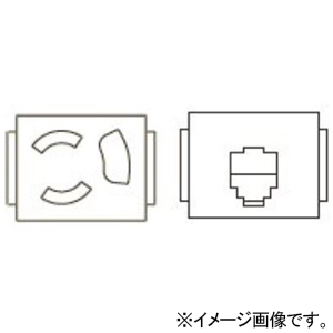 TERADA(寺田電機製作所) 【受注生産品】複合器具ブロック ≪テラコン≫ 接地2P15A125V抜止×1+TEL×1 165角置敷OAパネル対応 SFC90013