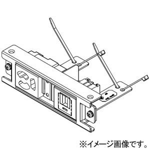 TERADA(寺田電機製作所) 【受注生産品】複合器具ブロック ≪テラコン≫ 接地2P15A125V抜止×1+CAT5E×1 165角置敷OAパネル対応 SFC90014