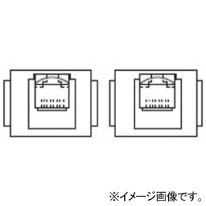 TERADA(寺田電機製作所) 【受注生産品】情報(CAT5E)器具ブロック ≪テラコン≫ CAT5E×2 SMAシリーズ用 250角置敷OAパネル対応 SMA90082