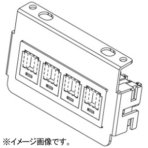 TERADA(寺田電機製作所) 情報(CAT6A)器具ブロック ≪テラコン≫ CAT6A×4 TMK・TSK・CCMシリーズ用 マルチタイプ(打込) TSM00184