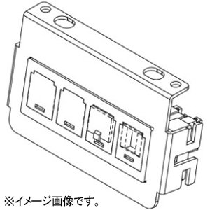 TERADA(寺田電機製作所) 電話+情報(CAT6)器具ブロック ≪テラコン≫ CAT6×1+TEL×1 TMK・TSK・CCMシリーズ用 マルチタイプ(打込) TSM00050