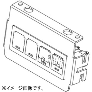 TERADA(寺田電機製作所) 電話+情報(CAT6A)器具ブロック ≪テラコン≫ CAT6A×1+TEL×1 TMK・TSK・CCMシリーズ用 マルチタイプ(打込) TSM00260