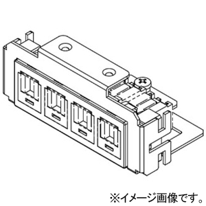 TERADA(寺田電機製作所) 情報(CAT6A)器具ブロック ≪テラコン≫ CAT6A×4 LTFシリーズ用 低床用マルチタイプ LTF00184