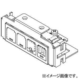 TERADA(寺田電機製作所) 電話+情報(CAT6A)器具ブロック ≪テラコン≫ CAT6A×1+TEL×1 LTFシリーズ用 低床用マルチタイプ LTF00260