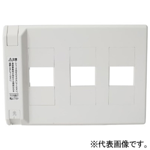 TERADA(寺田電機製作所) 光アウトレット 3連タイプ 3L 防塵・遮光用自動シャッター付 10個入 TD-1736-9