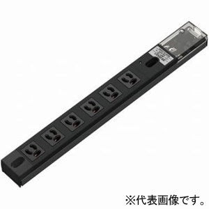 TERADA(寺田電機製作所) 【受注生産品】100Vコンセントバー コンパクトタイプ 20A 接地2P15A125V抜止×6口 コード長3m R6010-3M