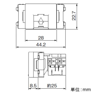 神保電器 埋込モジュラジャック 8極8心用 LAN用Cat5e対応 ピュアホワイト 埋込モジュラジャック 8極8心用 LAN用Cat5e対応 ピュアホワイト JEC-BN-LW5E-PW 画像3