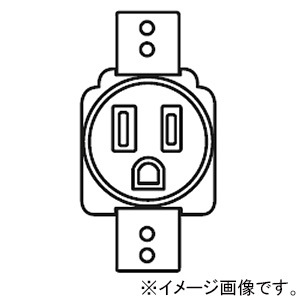 神保電器 埋込接地コンセント 2PE 15A 125V チョコ 1136B-C