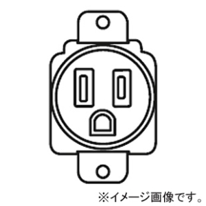 神保電器 埋込接地コンセント 2PE 15A 125V 黒 1136C-B