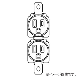 神保電器 埋込接地ダブルコンセント 2PE 15A 125V 黒 1136Y-B