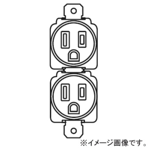 神保電器 埋込接地ダブルコンセント 2PE 15A 125V 黒 1136Z-B