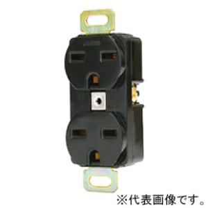 神保電器 埋込接地ダブルコンセント 2PE 15A 250V 黒 1134A-B