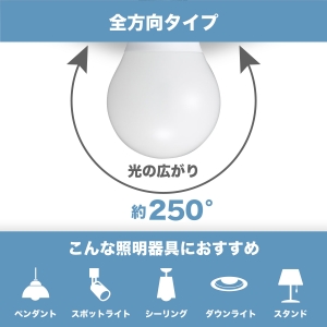 電材堂 【ケース販売特価 10個セット】LED電球 一般電球形 60W相当 全方向 昼光色 口金E26 【ケース販売特価 10個セット】LED電球 一般電球形 60W相当 全方向 昼光色 口金E26 LDA6DGDNZ_set 画像2