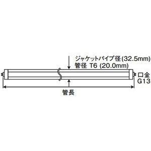 プリンス電機 【ケース販売特価 10本セット】T6スリム蛍光灯 チルドライン φ32ジャケットパイプ付 冷蔵ショーケース用 ラピッドスタート形 白色 G13口金 管長1410mm 【ケース販売特価 10本セット】T6スリム蛍光灯 チルドライン φ32ジャケットパイプ付 冷蔵ショーケース用 ラピッドスタート形 白色 G13口金 管長1410mm FLR1410T6W/MJ5_set 画像2