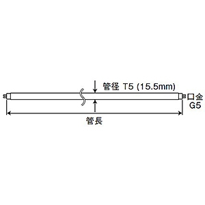 プリンス電機 T5スリム蛍光灯 ケーライン 高周波点灯専用形 3波長形昼光色 G5口金 管長830mm T5スリム蛍光灯 ケーライン 高周波点灯専用形 3波長形昼光色 G5口金 管長830mm FLK21ED/830 画像2