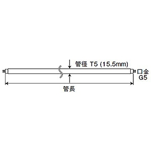 プリンス電機 T5スリム蛍光灯 省ライン 高周波点灯専用形 40形 3波長形昼光色 G5口金 管長1200mm T5スリム蛍光灯 省ライン 高周波点灯専用形 40形 3波長形昼光色 G5口金 管長1200mm FHN22ED/1200 画像2