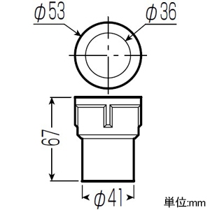 未来工業 給水栓ソケット用アダプター RMモール付属品 25M用 給水栓ソケット用アダプター RMモール付属品 25M用 RMSBA-M25M 画像2