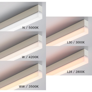 DNライティング LEDライン照明器具 《TRIM LINE》 光源交換型 長さ500mm 4000lmクラス PWM調光 白色 スクエア型カバー 白 LEDライン照明器具 《TRIM LINE》 光源交換型 長さ500mm 4000lmクラス PWM調光 白色 スクエア型カバー 白 TRE2-500W-APL 画像2