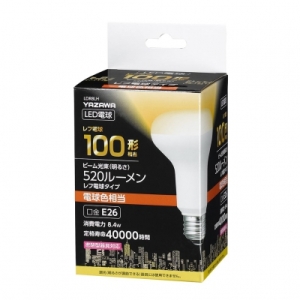 ヤザワ R80レフ形LED電球 電球色 E26 非調光タイプ R80レフ形LED電球 電球色 E26 非調光タイプ LDR8LH 画像3