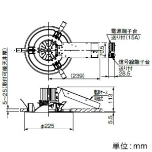 岩崎電気 LEDダウンライト 《LEDioc》 クラス350 コンパクト形蛍光ランプFHT42W×2相当 連続調光形 埋込穴φ200mm 温白色 電源ユニット内蔵形 LEDダウンライト 《LEDioc》 クラス350 コンパクト形蛍光ランプFHT42W×2相当 連続調光形 埋込穴φ200mm 温白色 電源ユニット内蔵形 EDL35025W/WSAZ9 画像2