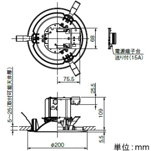 岩崎電気 LEDダウンライト 《LEDioc》 クラス100 コンパクト形蛍光ランプFHT24W・白熱電球100W相当 固定出力形 埋込穴φ175mm 昼白色 電源ユニット内蔵形 LEDダウンライト 《LEDioc》 クラス100 コンパクト形蛍光ランプFHT24W・白熱電球100W相当 固定出力形 埋込穴φ175mm 昼白色 電源ユニット内蔵形 EDL10024W/NSAN9 画像2