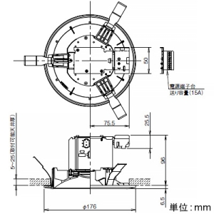 岩崎電気 軒下用LEDダウンライト 《LEDioc》 防雨形 クラス150 コンパクト形蛍光ランプFHT32W相当 PMW調光 埋込穴φ150mm 電球色 電源ユニット別置形 軒下用LEDダウンライト 《LEDioc》 防雨形 クラス150 コンパクト形蛍光ランプFHT32W相当 PMW調光 埋込穴φ150mm 電球色 電源ユニット別置形 EDLW15023W/LSAN9 画像2