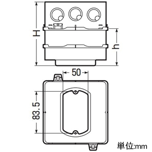 未来工業 #【受注取り寄せ品】四角PCボックス 鉄塗代カバー付 打設厚85mm 塗代カバー小判型 【受注取り寄せ品】四角PCボックス 鉄塗代カバー付 打設厚85mm 塗代カバー小判型 4CBL-T1285A 画像2