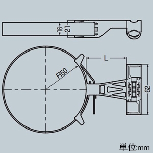 未来工業 ボイドハンガー 鉄筋からの距離60mm バンド長さ500mm 最大適合外径φ140mmまで ボイドハンガー 鉄筋からの距離60mm バンド長さ500mm 最大適合外径φ140mmまで BKH-125L 画像2