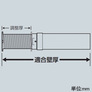未来工業 梁・壁貫通スリーブ ≪ハリーブ≫ 伸縮自在タイプ ボイドの呼び75 梁・壁貫通スリーブ ≪ハリーブ≫ 伸縮自在タイプ ボイドの呼び75 BH-75-500 画像3