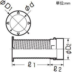 未来工業 梁・壁貫通スリーブ ≪ハリーブ≫ VU管無タイプ 伸縮自在タイプ ボイドの呼び100 梁・壁貫通スリーブ ≪ハリーブ≫ VU管無タイプ 伸縮自在タイプ ボイドの呼び100 BH-100 画像2