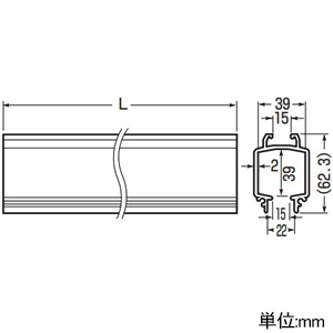 未来工業 【法人限定/代引き不可】アルミレール 内走行用 直線レール 全長4m アルミレール 内走行用 直線レール 全長4m CKA-4MD 画像2