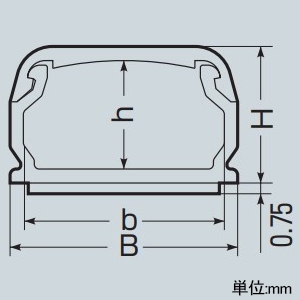 未来工業 Eモール VVFケーブル・光ファイバ用モール 屋外・屋内兼用 全長1m S号 底面テープ付 カベ白 Eモール VVFケーブル・光ファイバ用モール 屋外・屋内兼用 全長1m S号 底面テープ付 カベ白 EML-SWT 画像3