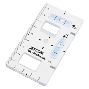 ジェフコム スリムブルーレベル 垂直・水平用 つまみ穴・磁石・目盛付 ML-2MSH-BL