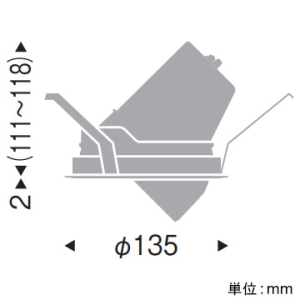 遠藤照明 LEDユニバーサルダウンライト 生鮮食品用 4000・3000TYPE HCI-T(高彩度タイプ)70W・セラメタプレミアS70W器具相当 埋込穴φ125mm ナローミドル配光 生鮮タイプ 電源別売 LEDユニバーサルダウンライト 生鮮食品用 4000・3000TYPE HCI-T(高彩度タイプ)70W・セラメタプレミアS70W器具相当 埋込穴φ125mm ナローミドル配光 生鮮タイプ 電源別売 ERD7205WA 画像2