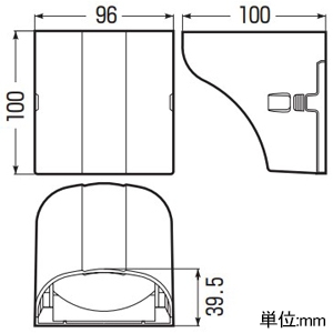 未来工業 コーナーカバー スッキリフラット用 ミルキーホワイト コーナーカバー スッキリフラット用 ミルキーホワイト GDC-90M 画像2