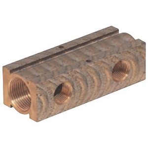 【受注生産品】連鋳1インチヘッダー クロスタイプ 分岐口数4 GSH-4PNX-25