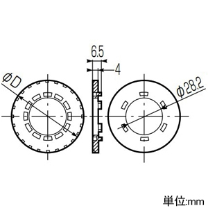 未来工業 コーキングスペーサー 適合水栓ボックスA-4・A-4N・A-4R 調整厚4mm コーキングスペーサー 適合水栓ボックスA-4・A-4N・A-4R 調整厚4mm GS4-CS 画像2