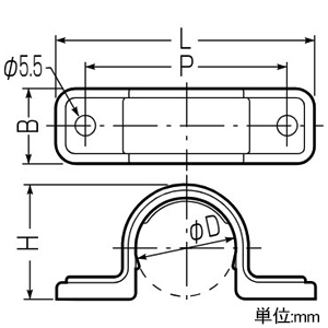 未来工業 両サドル ビス2本止めタイプ PVC製 サヤ管22用 両サドル ビス2本止めタイプ PVC製 サヤ管22用 LST-22 画像2